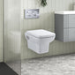 Arlo Mid-Height Concealed Cistern Frames Wall Hung Pan with Soft Closed Seat - Square Plate