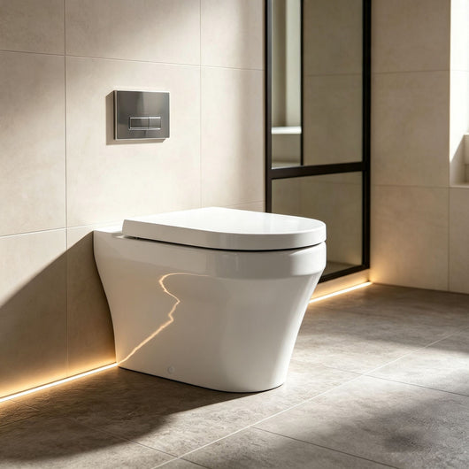  Hudson Reed Luna Back to Wall Pan & Seat - White