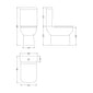 Nuie Ambrose Compact Semi Flush to Wall WC - White