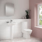 Nuie Ambrose Compact Semi Flush to Wall WC - White
