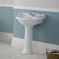 Hudson Reed Chancery 600mm Basin & Pedestal (1 Tap Hole) - White - welovecouk