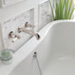 BC Designs Victrion Nickel Lever 3-Hole Wall Bath Filler With Spout
