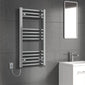 Reina Capo Vertical Curved Electric Towel Rail - 1600 x 600mm - Chrome