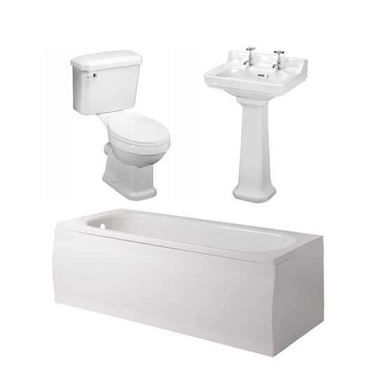  Traditional Carlton 2TH Bathroom Suite - Various Sizes