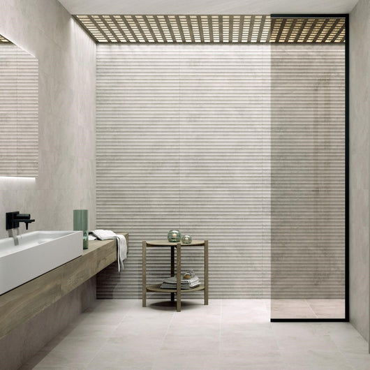  Relieve Chloe Ash Rectangle Porcelain Tiles