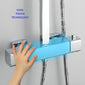 Mino Cool Touch Exposed Rigid Riser Square Thermostatic Shower Set - Brushed Brass