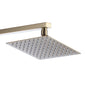 Mino Cool Touch Exposed Rigid Riser Square Thermostatic Shower Set - Brushed Brass