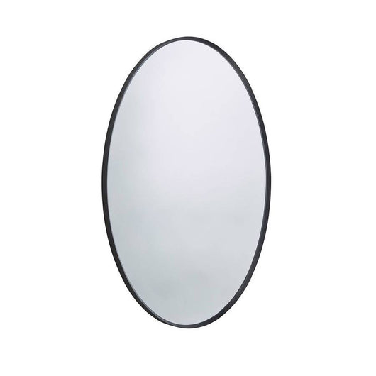  Core 700mm x 500mm Matt Black Soft Oval Mirror