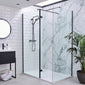 SDG Alumen Black Enclosure with Walk-in Shower Tray - 1200x700