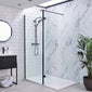 SDG Alumen Black Enclosure with Walk-in Shower Tray - 1200x700