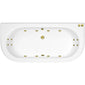 Curved Back To Wall Whirlpool Hydrotherapy Bath - 1700 x 750mm