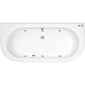 Curved Back To Wall Whirlpool Hydrotherapy Bath - 1700 x 750mm