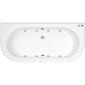 Curved Back To Wall Whirlpool Hydrotherapy Bath - 1700 x 750mm