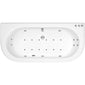Curved Back To Wall Whirlpool Hydrotherapy Bath - 1700 x 750mm