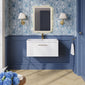 Nuie Deco 800mm Wall Hung Single Drawer Vanity & Basin 1 - Satin White - welovecouk