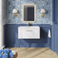 Nuie Deco 800mm Wall Hung Single Drawer Vanity & Basin 3 - Satin White - welovecouk