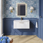 Nuie Deco 800mm Wall Hung Single Drawer Vanity & Basin 4 - Satin White - welovecouk