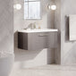 Nuie Deco 800mm Wall Hung Single Drawer Vanity & Basin 1 - Satin Grey - welovecouk