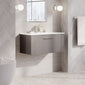 Nuie Deco 800mm Wall Hung Single Drawer Vanity & Basin 2 - Satin Grey - welovecouk