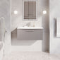 Nuie Deco 800mm Wall Hung Single Drawer Vanity & Basin 4 - Satin Grey - welovecouk