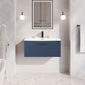 Nuie Deco 800mm Wall Hung Single Drawer Vanity & Basin 4 - Satin Blue - welovecouk