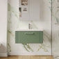 Nuie Deco 800mm Wall Hung Single Drawer Vanity & Basin 1 - Satin Green - welovecouk