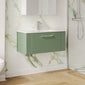 Nuie Deco 800mm Wall Hung Single Drawer Vanity & Basin 2 - Satin Green - welovecouk