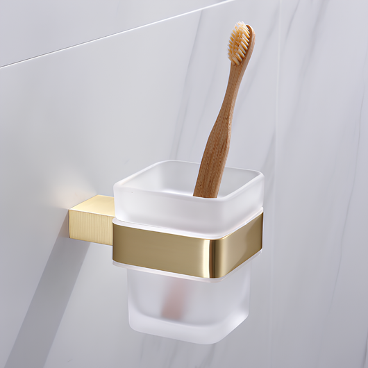  Brushed Brass Tumbler Holder