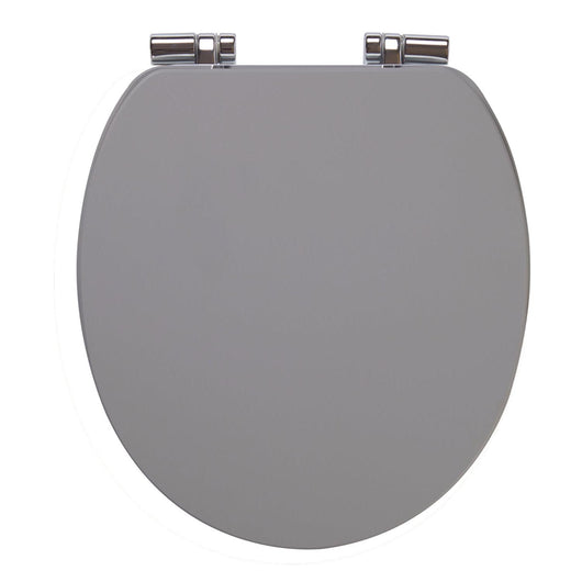  Holborn Seat Matt Grey – Chrome Hinge - welovecouk