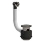 Stone Basin Waste With Brass Overflow - Brushed Pewter - welovecouk