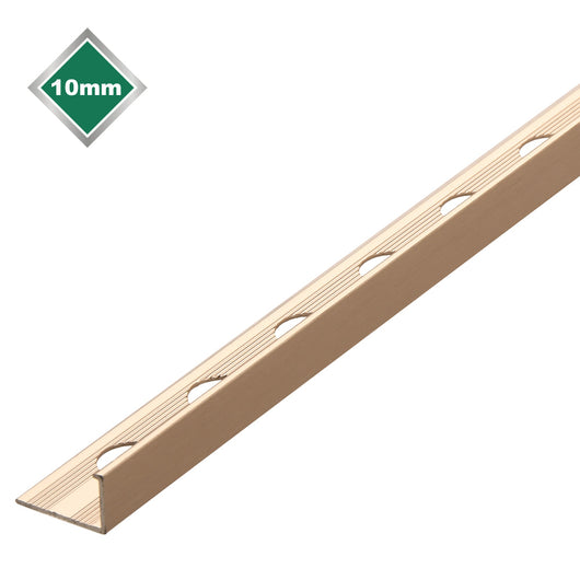 L SHAPE S/STEEL EFFECT TRADE TRIM 10mm