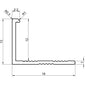 L SHAPE S/STEEL EFFECT TRADE TRIM 12mm