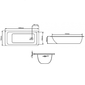 Elementa 1500mm Anti Slip Steel Bath - 2 tap holes