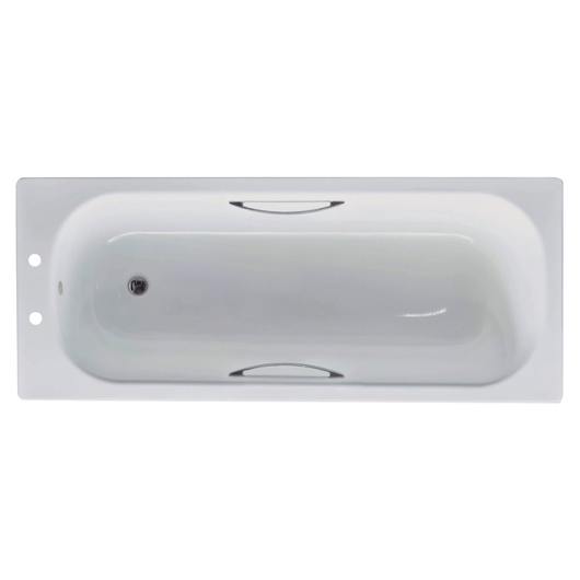  Elementa 1500mm Anti Slip Steel Bath - 2 tap holes