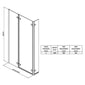 Nuie Ella L-Shaped Hinged Bath Screen - Satin Chrome - welovecouk