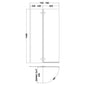Nuie Ella L-Shaped Hinged Bath Screen - Satin Chrome