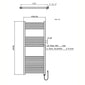 Electric Straight SDG Thermostatic Towel Rail 500 x 1200mm - 300W