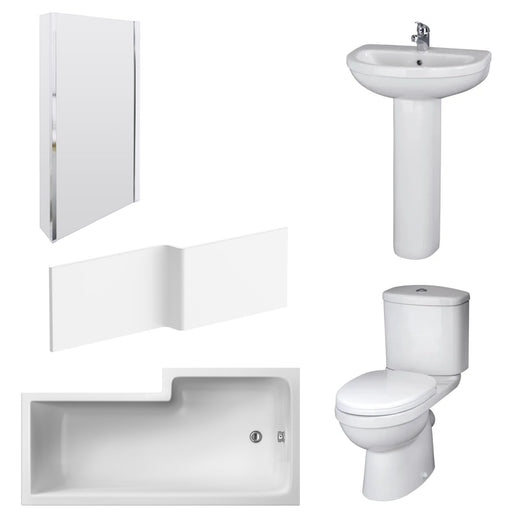  Evo 1600mm L Shape Shower Bathroom Suite