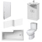 Evo Vanity 1700mm L Shape Shower Bathroom Suite