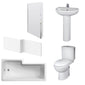 Evo 1800mm L Shape Shower Bathroom Suite