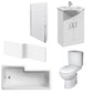 Evo Vanity 1700mm L Shape Shower Bathroom Suite