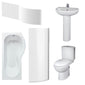 EVO 1600mm P Shape Shower Bathroom Suite