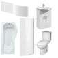 EVO Vanity 1700mm P Shape Shower Bathroom Suite