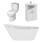 Evo Freestanding Serenity Slipper Vanity Bath Suites - 1500 x 750