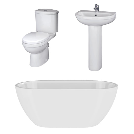  Evo Freestanding Ashford Double  Ended Bath Suites - 1600 x 750