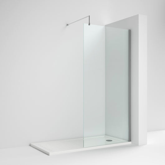  1700 x 800mm Stone Walk-In Shower Tray & 8mm Screen Pack