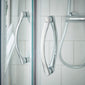 Foundation 800 x 800mm Quadrant Shower Enclosure - Satin Chrome