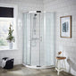 Foundation 900 x 900mm Quadrant Shower Enclosure - Satin Chrome