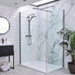 SDG Alumen Black Enclosure with Walk-in Shower Tray - 1700x700 (Front Waste Position)