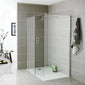 SDG Alumen Chrome Enclosure with Walk-in Shower Tray - 1700x700 (Front Waste Position)